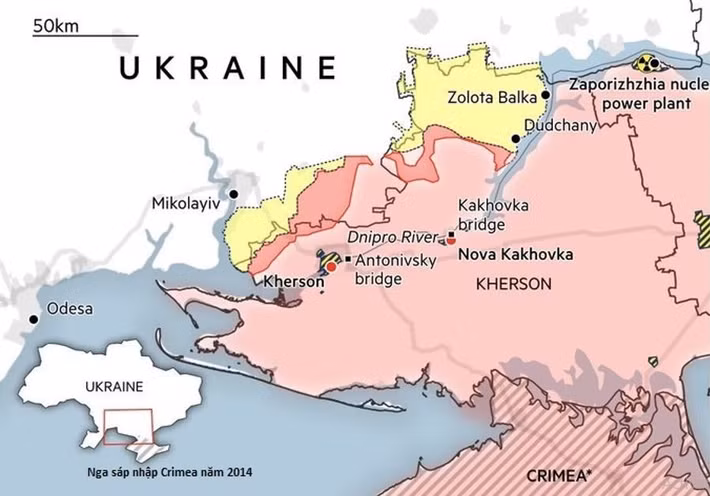 Ông trích dẫn tình hình ở khu vực Kherson như một ví dụ rõ ràng, trong đó, ngoài các yếu tố được liệt kê ở trên, sông Dnieper còn là một trở ngại đối với các hoạt động tấn công của quân đội Nga (RFAF). Theo ông, việc vượt sông hiện tại là bất khả thi.