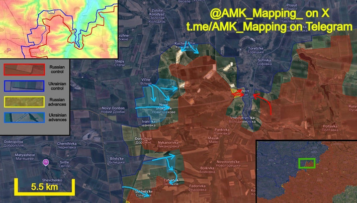 Trên hướng “mấu lồi” Dobropilya, ở khu vực phía bắc Pokrovsk, RFAF đã ổn định chiến tuyến và hiện tại, AFU không còn khả năng phản công, và ngôi làng Nykanorivka và Novy Shakhove về cơ bản đã bị RFAF tái kiểm soát vững chắc. Trong khi tình hình tại khu đô thị Pokrovsk đang đếm ngược.