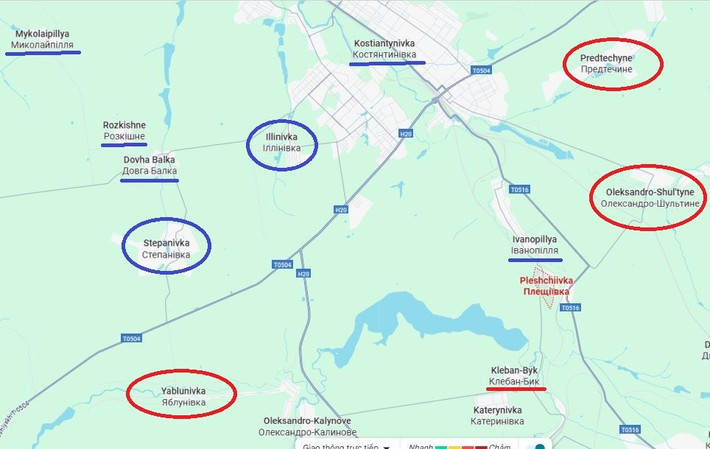 Quân Ukraine bị bao vây ở phía nam hồ chứa Kleban-Byk cũng liều lĩnh tìm cách phá vòng vây nhưng đều không thành công. Về phía Nga, áp lực phản công của quân Ukraine từ Predtechino tăng lên theo hướng Ivanopillya, tuy nhiên Ivanopillya ở địa hình thấp. Với việc RFAF kiểm soát Chasov Yar có địa hình cao hơn, giúp họ dễ dàng tiêu diệt quân Ukraine phản công.