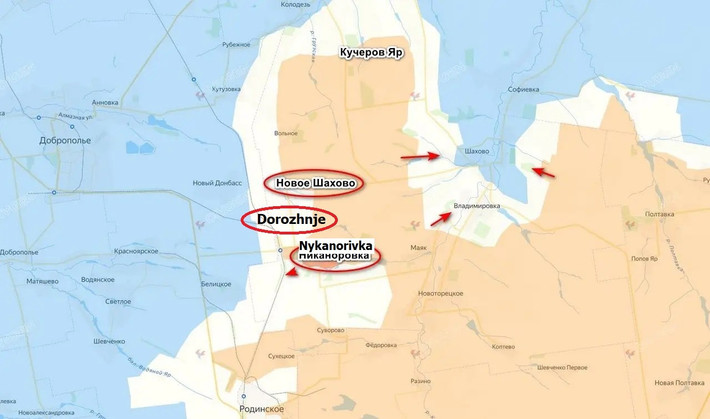 Kênh RVvoenkory của Nga đưa tin, Tập đoàn quân số 51 thuộc Cụm quân Trung tâm RFAF đã giữ được căn cứ phía tây của mũi nhọn tác chiến ở Dobropolye, đồng thời bắt đầu chiếm lại Nykanorivka. Một khi chiếm lại được Nykanorivka, tình hình chung của quân Nga sẽ được cải thiện đáng kể trên toàn bộ mũi thọc sâu từ Mirnograd đến Dobropolye.