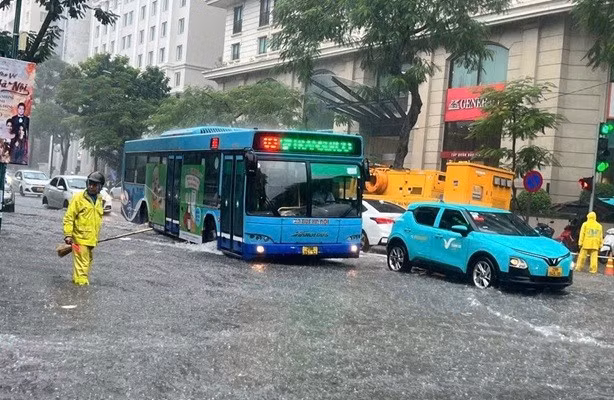 Mưa diện rộng kéo dài nhưng Hà Nội không ghi nhận điểm ngập