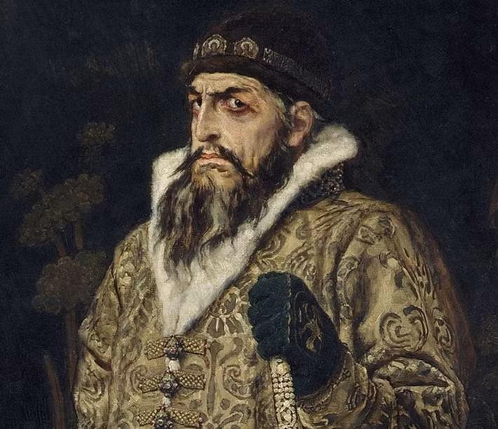  3. Ivan IV (1530 - 1584, Nga). Được mệnh danh là "Ivan Bạo chúa", Ivan IV nổi tiếng với tính cách tàn nhẫn, sự mất kiểm soát hành vi và những vụ giết người dã man. Ông ta đã giết cả con trai mình trong một cơn giận dữ. Ảnh: Pinterest.