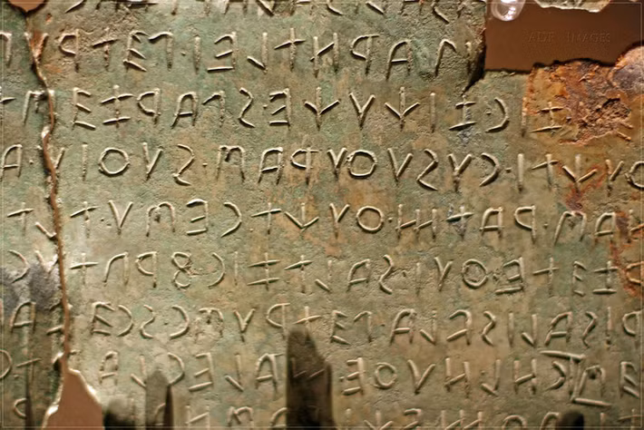  Chữ viết Etruscan. Hệ thống chữ viết này được sử dụng bởi người Etruscan ở miền trung Italia. Mặc dù một số văn bản Etruscan đã được dịch, ngôn ngữ này vẫn chưa được hiểu một cách đầy đủ. Ảnh: Pinterest.