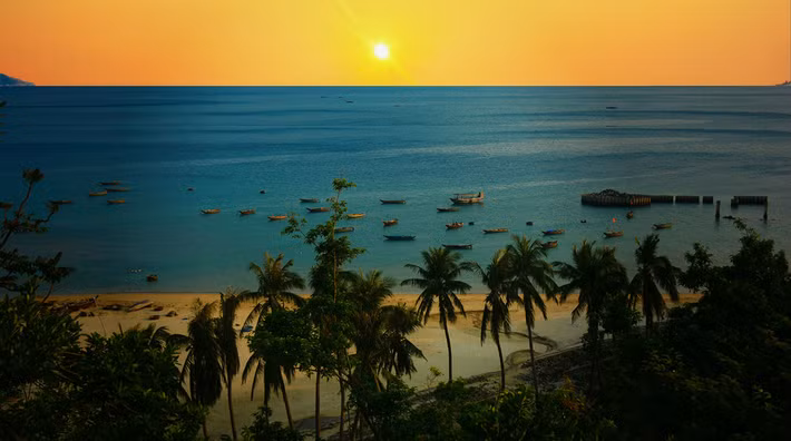 Hoàng hôn trên biển Cù Lao Chàm.