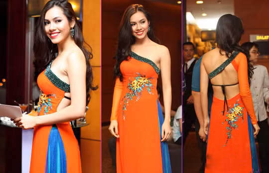 Những lần mặc áo dài phản cảm của các mỹ nhân - Hình 10 Nhung lan mac ao dai phan cam cua cac my nhan-Hinh-10