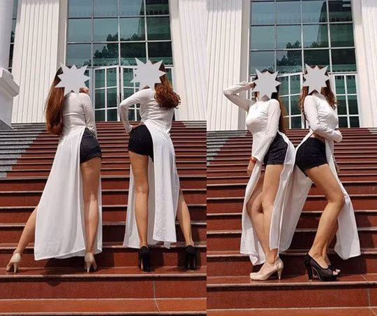 Những lần mặc áo dài phản cảm của các mỹ nhân - Hình 5 Nhung lan mac ao dai phan cam cua cac my nhan-Hinh-5