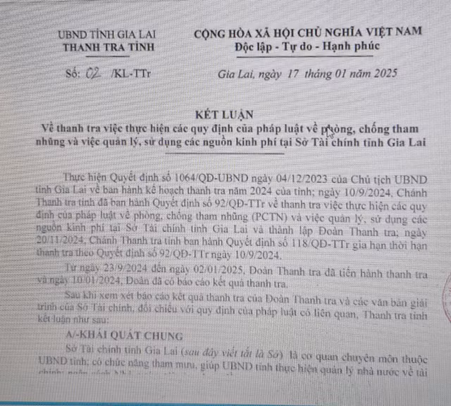 Sở Tài chính Gia Lai sử dụng sai kinh phí hơn 5,6 tỷ đồng - Hình 2 So Tai chinh Gia Lai su dung sai kinh phi hon 5,6 ty dong-Hinh-2