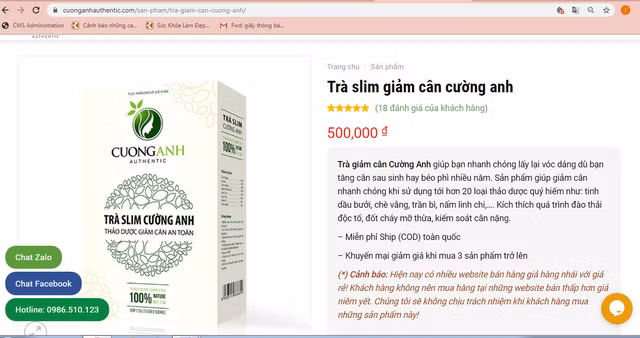 Tra giam can Cuong Anh day sai pham, con dinh chat cam Sibutramine?