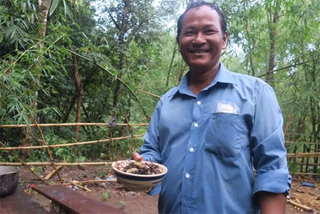 Khám phá món nhện rừng khổng lồ đặc sản hiếm có ở Bình Thuận - Hình 6 Kham pha mon nhen rung khong lo dac san hiem co o Binh Thuan-Hinh-6