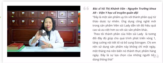 Quang cao vien sui Lady nhu thuoc: Bac si co bi loi dung hinh anh?-Hinh-4