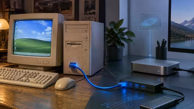 Calude đưa Windows 98 vượt thời gian với loạt kết nối hiện đại