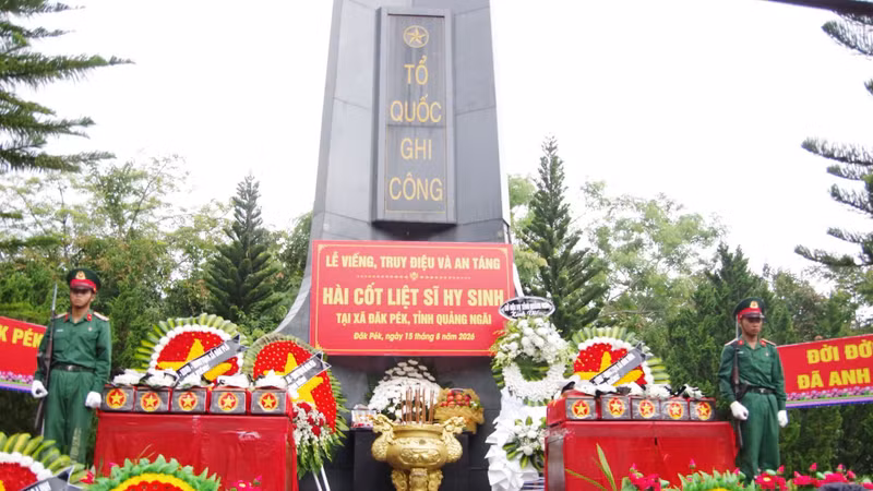 Hơn 370 liệt sĩ chưa được quy tập tại Đăk Pék, Quảng Ngãi