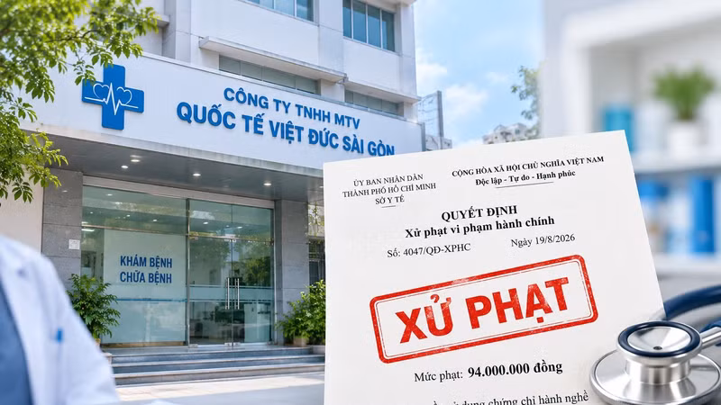 Xử phạt Công ty Quốc tế Việt Đức Sài Gòn 94 triệu đồng do vi phạm y tế