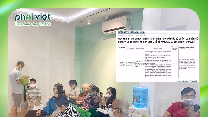 TP HCM xử phạt Công ty Y khoa Phổi Việt 102 triệu đồng do nhiều vi phạm y tế