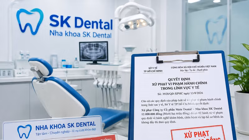 TP HCM: Nha khoa SK Dental bị phạt 12 triệu do vi phạm hồ sơ bệnh án y tế
