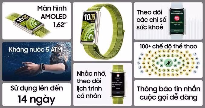 Đây cũng là mẫu Band đầu tiên trong dòng sản phẩm sở hữu tần số quét 60 Hz, giúp thao tác vuốt chạm và chuyển cảnh mượt mà hơn so với các thế hệ trước. Độ sáng tối đa đạt 2.000 nits, đảm bảo khả năng hiển thị rõ ràng ngay cả dưới điều kiện ánh nắng gắt.