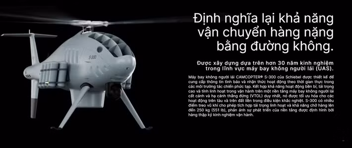 Khả năng vận chuyển đường không được xem là đáp ứng được cho nhiều nhiệm vụ khác nhau. Chỉ cần thay đổi, bổ sung các module tải trọng là mẫu UAS này sẵn sàng đáp ứng ngay cho từng nhiệm vụ tác chiến cụ thể.