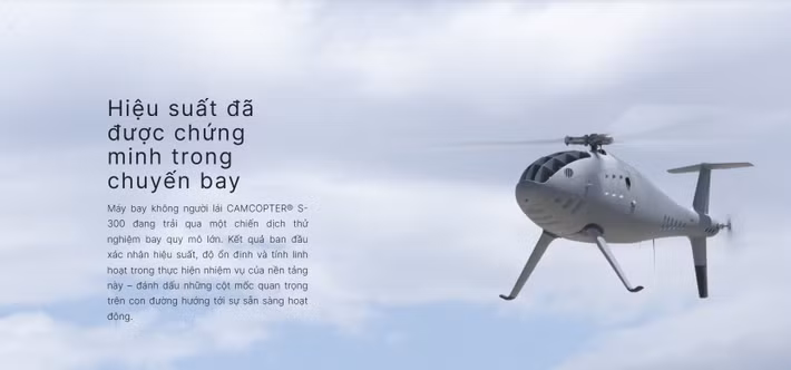 Máy bay có chiều dài 4,8 mét, đường kính cánh quạt 5,3 mét và chiều cao 1,8 mét. Vận hành bằng bình nhiên liệu nặng 300 lít