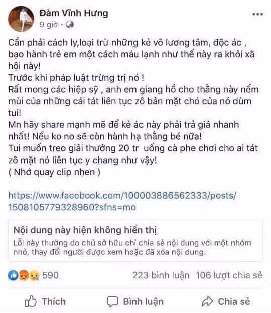 Ca sỹ Đàm Vĩnh Hưng bị ĐBQH đề nghị xử nghiêm vì kích động bạo lực - Hình 2 Ca sy Dam Vinh Hung bi DBQH de nghi xu nghiem vi kich dong bao luc-Hinh-2