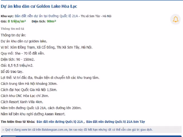 Bất động sản Cổng Vàng bánh vẽ Golden Lake Hòa Lạc: Một kiểu Alibaba ở Hà Nội Bat dong san Cong Vang banh ve Golden Lake Hoa Lac: Mot kieu Alibaba o Ha Noi