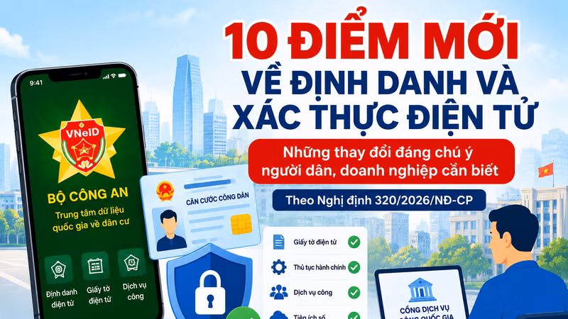 [INFOGRAPHIC] LOẠT ĐIỂM MỚI VỀ ĐỊNH DANH VÀ XÁC THỰC ĐIỆN TỬ