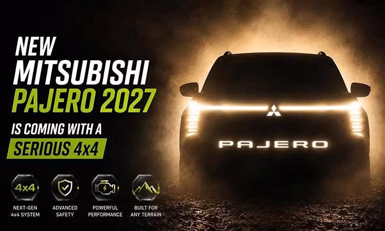 Mitsubishi Pajero 2027 "nhá hàng" trước thềm ra mắt vào ngày mai 2/9