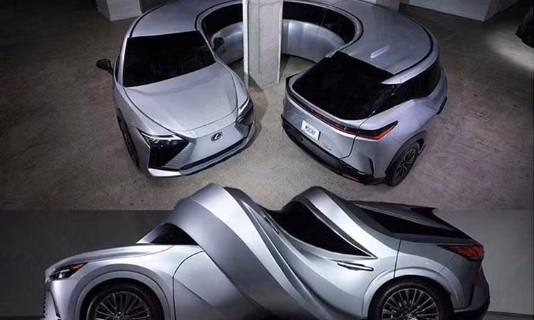 Lexus "chơi lớn" biến RZ thành hình tròn, RX hình xoắn ốc