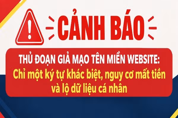 Cảnh báo giả mạo tên miền website để đánh cắp tiền