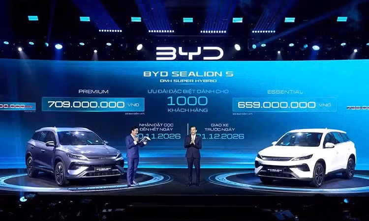 BYD Sealion 5 DM-i mở bán, chốt giá ưu đãi từ 659 triệu đồng tại Việt Nam