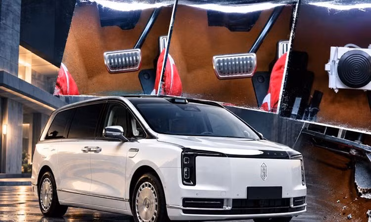 MPV hạng sang Maextro V800 gãy giá đỡ bàn đạp phanh khi thử nghiệm