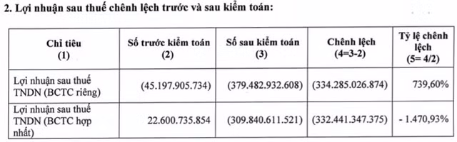 Thuduc House noi gi ve con so lo khung sau kiem toan 2020?