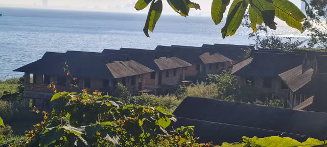 Can canh loat biet thu bo hoang duoi chan nui Son Tra o Da Nang