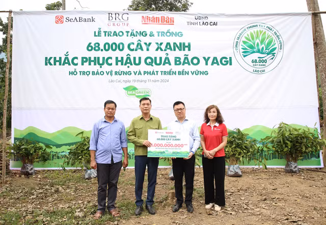 SeABank va Tap doan BRG chung tay trong 68.000 cay phu xanh