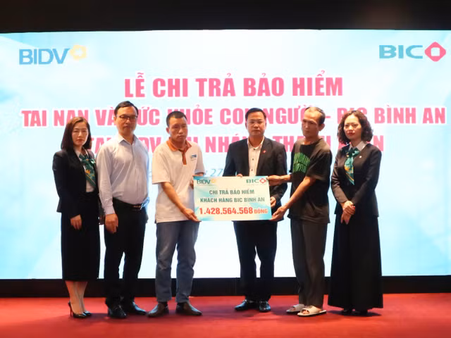 BIC chi trả hơn 1,4 tỷ đồng quyền lợi bảo hiểm BIC BIC chi tra hon 1,4 ty dong quyen loi bao hiem BIC